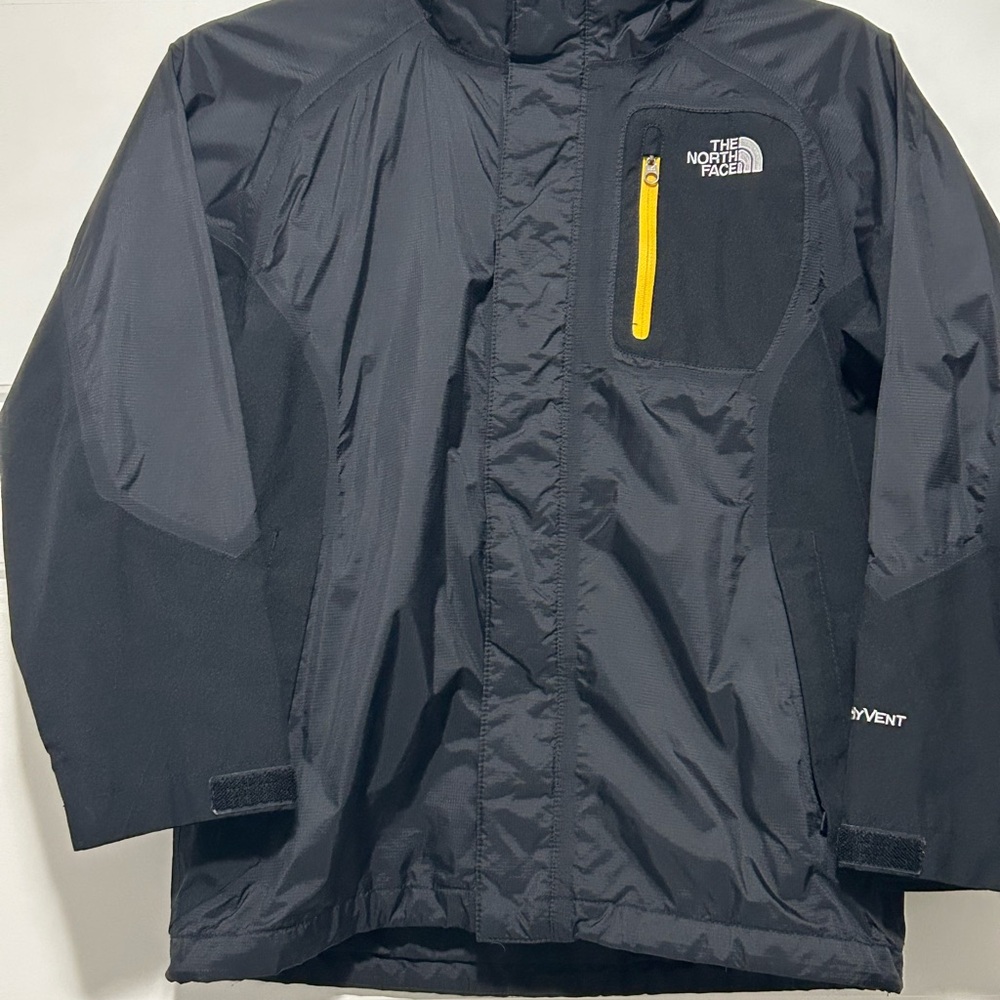 The North Face Kids Jacket - Black with Yellow Accent